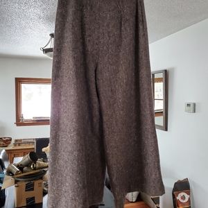 ORVIS wool brown tweed gaucho culotte pants